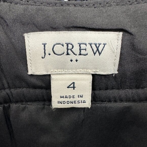 3/$25 J. Crew Tweed Mini Skirt 4 Plaid Short Black Blue - Picture 5 of 9